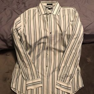 Express Long Sleeve Button Front XXL White